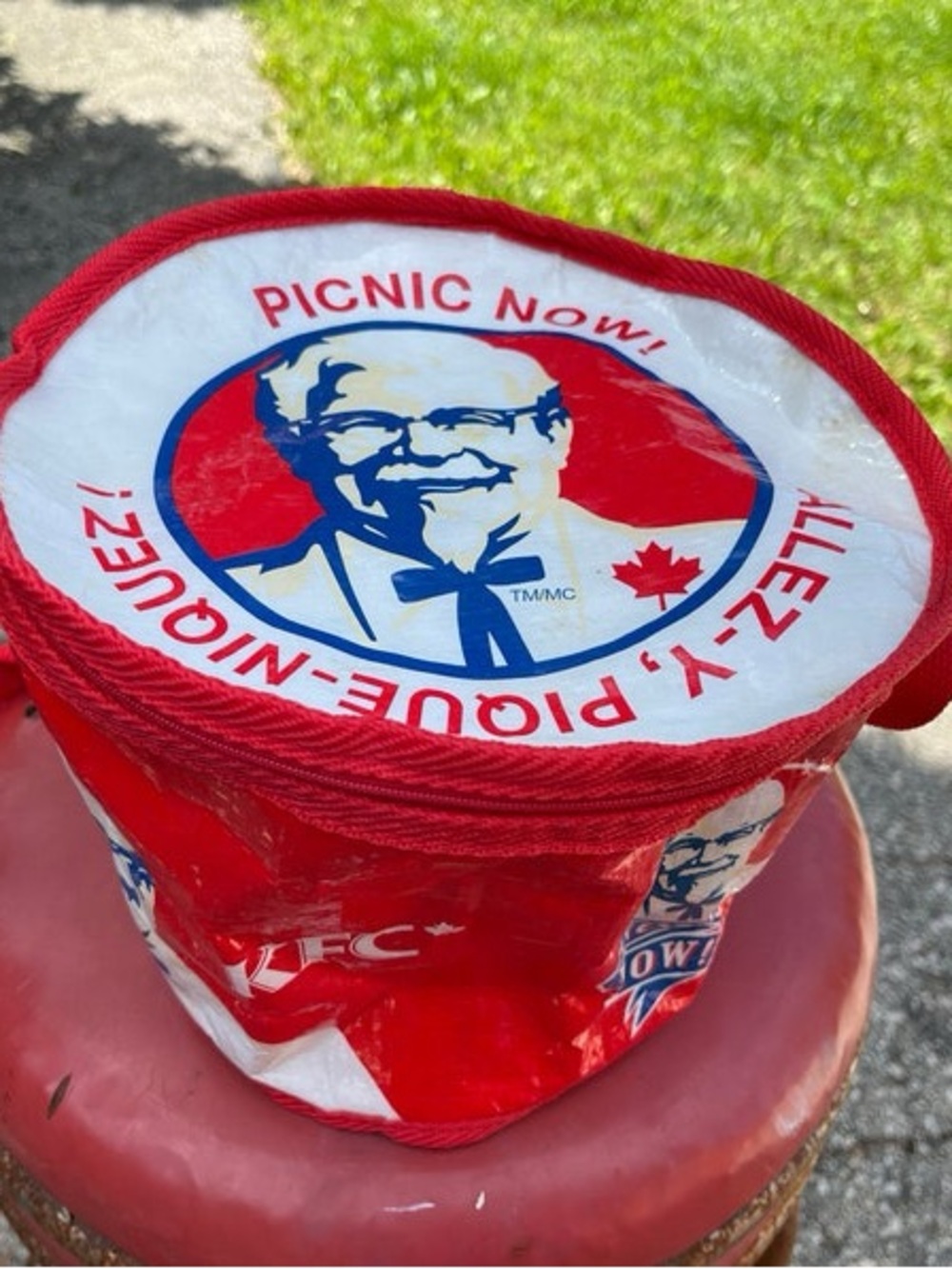 KFC Promotional Picnic Cooler Bag - Red & White